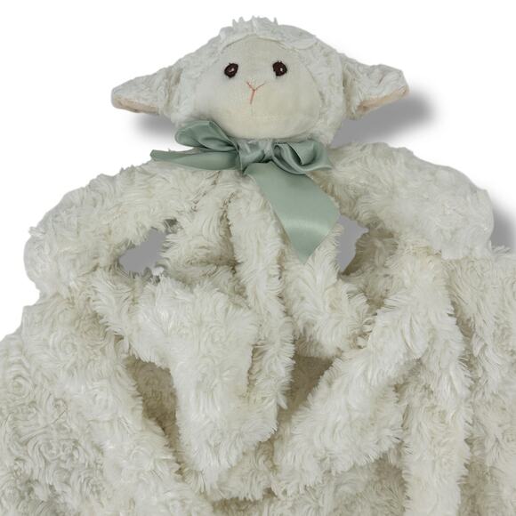 Edgehill Collection X Large Baby Cuddle Me Lamb Plush Lovey Satin Trim - Picture 2 of 5